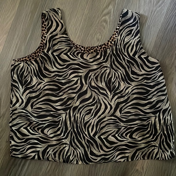 Vintage Notations reversible sleeveless blouse - Picture 1 of 5